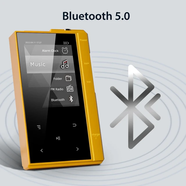Alt view image 3 of 7 - 32GB MP3 Player with 90 Hours Long Battery Life,Bluetooth 5.0, Z6 Digital Audio Player with Sturdy and Durable Metal Frame, 2.4'' IPS Glass Screen,FM Radio,Support up to 256GB