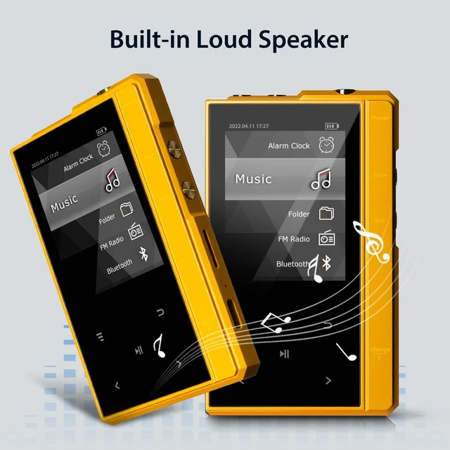 Alt view image 4 of 7 - 32GB MP3 Player with 90 Hours Long Battery Life,Bluetooth 5.0, Z6 Digital Audio Player with Sturdy and Durable Metal Frame, 2.4'' IPS Glass Screen,FM Radio,Support up to 256GB