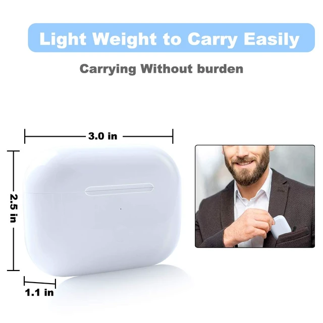Alt view image 6 of 7 - Compatible with for Wireless AirPod Pro 1st & 2nd Generation Charging Case Replacement, Compatible with for AirPod Pro 1st & 2nd Charger Case with Bluetooth Pairing Sync Button