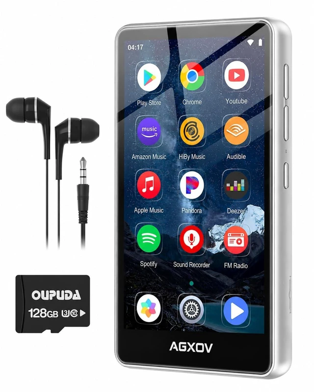 Main image of 144GB MP3 Player with Bluetooth and WiFi, Android Spotify Music Player for Pandora, Music, Audible. 4.02" Touchscreen, Speaker, Supports Play Store,Up to 512GB