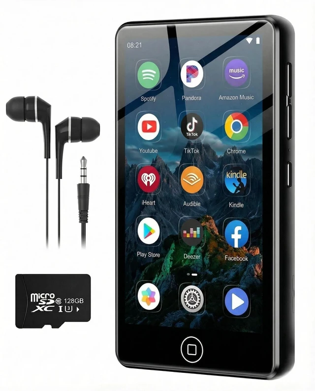 Main image of 144GB MP3 Player with Bluetooth and WiFi, Android Music Player for Music,Pandora, Audible. 4.02" Touchscreen,Speaker,Supports Play Store,Up to 512GB
