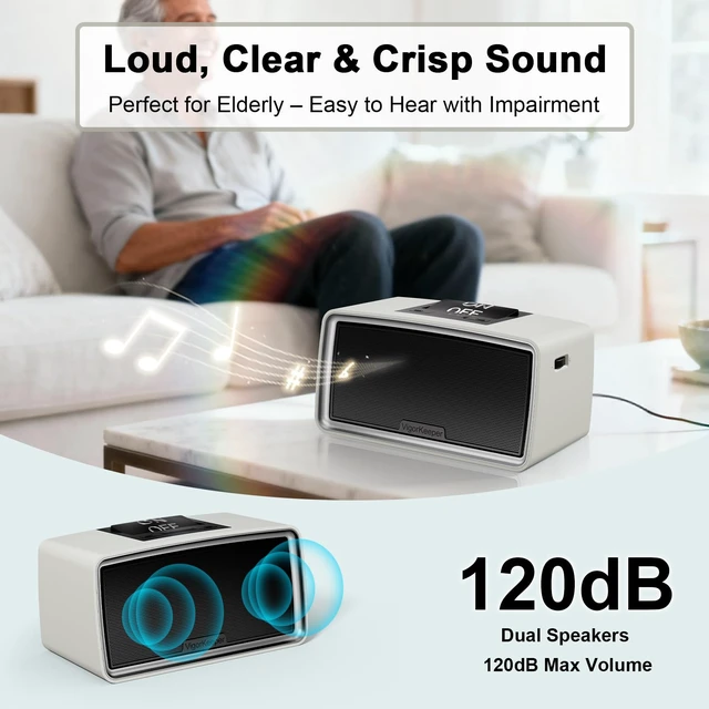 Alt view image 5 of 7 - Simple Music Player for Dementia Alzheimer's Seniors Easy to Use Music Box for Elderly Parents, Large On/Off Button, Plug-and-Play, One-Touch Play, Loud Sound, 32GB TF Card