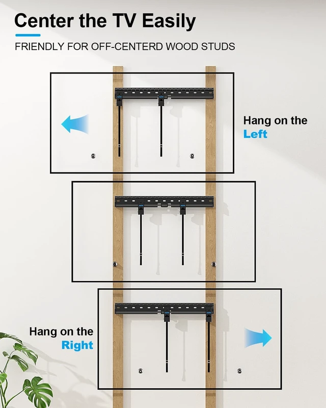 Alt view image 7 of 7 - No Drill No Stud TV Wall Mount for 32-86 Inch TV up to 220 lbs Non Damage Wall, Drywall TV Mount, Studless TV Mount, Max VESA 600x400mm, Easy Install Low Profile Wall Mount TV Bracket