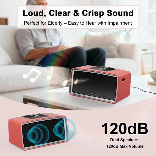 Alt view image 5 of 7 - Simple Music Player for Dementia Alzheimer's Seniors Easy to Use Music Box for Elderly Parents, Large On/Off Button, Plug-and-Play, One-Touch Play, Loud Sound, 32GB TF Card