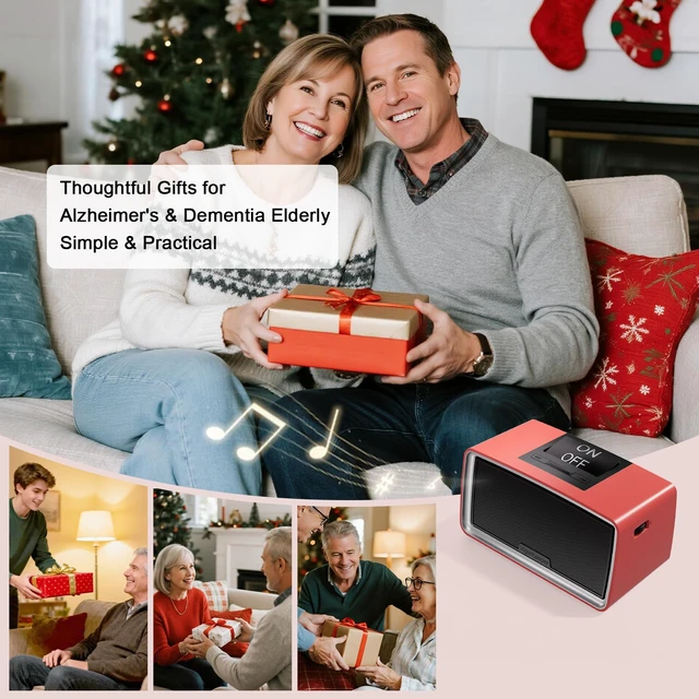 Alt view image 6 of 7 - Simple Music Player for Dementia Alzheimer's Seniors Easy to Use Music Box for Elderly Parents, Large On/Off Button, Plug-and-Play, One-Touch Play, Loud Sound, 32GB TF Card