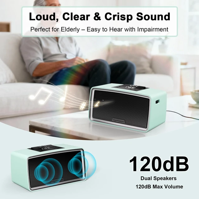 Alt view image 4 of 7 - Simple Music Player for Dementia Alzheimer's Seniors Easy to Use Music Box for Elderly Parents, Large On/Off Button, Plug-and-Play, One-Touch Play, Loud Sound, 32GB TF Card