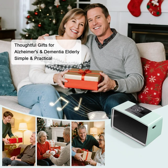 Alt view image 6 of 7 - Simple Music Player for Dementia Alzheimer's Seniors Easy to Use Music Box for Elderly Parents, Large On/Off Button, Plug-and-Play, One-Touch Play, Loud Sound, 32GB TF Card