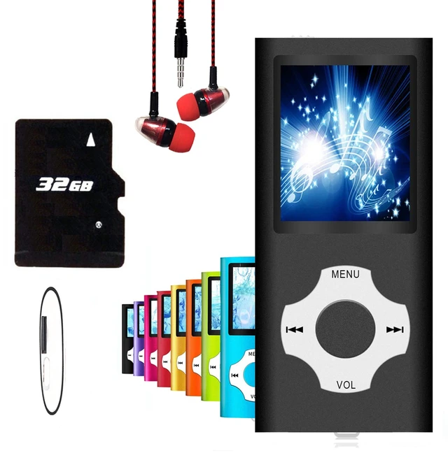 Main image of MP3 Player, Hotechs MP3 Music Player with 32GB Memory SD Card Slim Classic Digital LCD 1.82'' Screen MINI USB Port with FM Radio, Voice Record (Black)