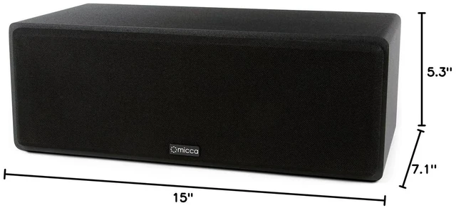 Alt view image 5 of 5 - MB42X-C Advanced 2-Way Passive Center Channel Speaker, Each, Black Amplifier or Receiver Required, Dual 4-Inch Carbon-Fiber Woofers, 0.75-Inch Silk-Dome Tweeter, Home Theater, Surround Sound