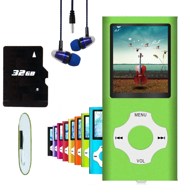 Main image of MP3 Player, Hotechs MP3 Music Player with 32GB Memory SD Card Slim Classic Digital LCD 1.82'' Screen MINI USB Port with FM Radio, Voice Record