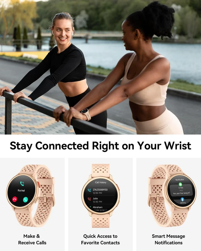 Alt view image 3 of 7 - Smart Watches for Women & Men, Compatible with iPhone & Android 1.27" Fitness Tracker with Bluetooth Calling, HD Touchscreen, Heart Rate & Sleep Tracking, 2 Bands, Perfect Smart Gift