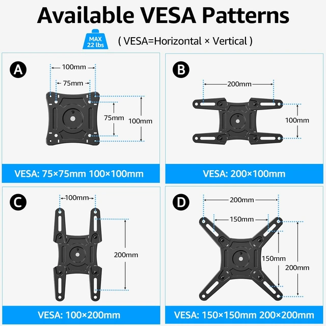 Alt view image 5 of 7 - Flip Down Ceiling TV Mount for Most 13-40" TVs, Full Motion TV Bracket with Height Adjustment, 360° Swivel & Rotate, Fits Flat & Slanted Ceilings, Max VESA 200x200mm Holds up to 22 lbs