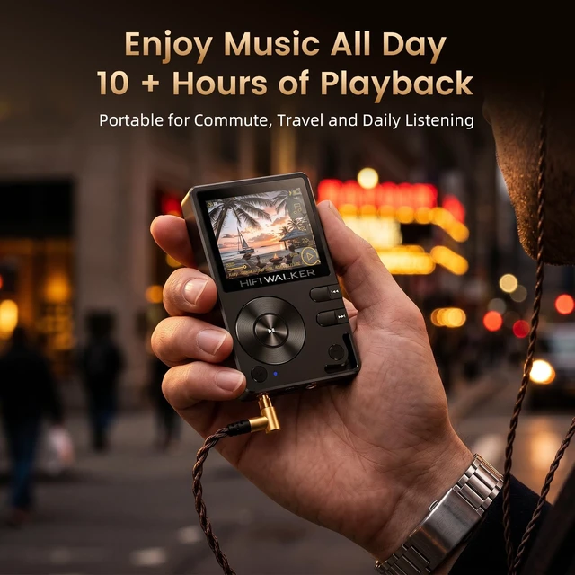 Alt view image 6 of 7 - H2 Hi-Res MP3 Player, 128GB microSD, ESS DAC, Bluetooth 5.2 Lossless digital audio player for local music: DSD128, FLAC, USB-C/USB DAC, 3.5mm headphone and line out; up to 512GB