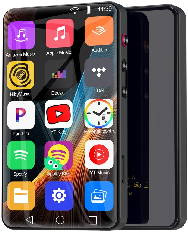 Main image of 144GB MP3 Player with Bluetooth and WiFi, 4" Full Touch Screen MP4 Music Player with Spotify,Parental Control,YouTube, Music,Android Mainstrem Media Music Player for Kids up to 1TB,Black