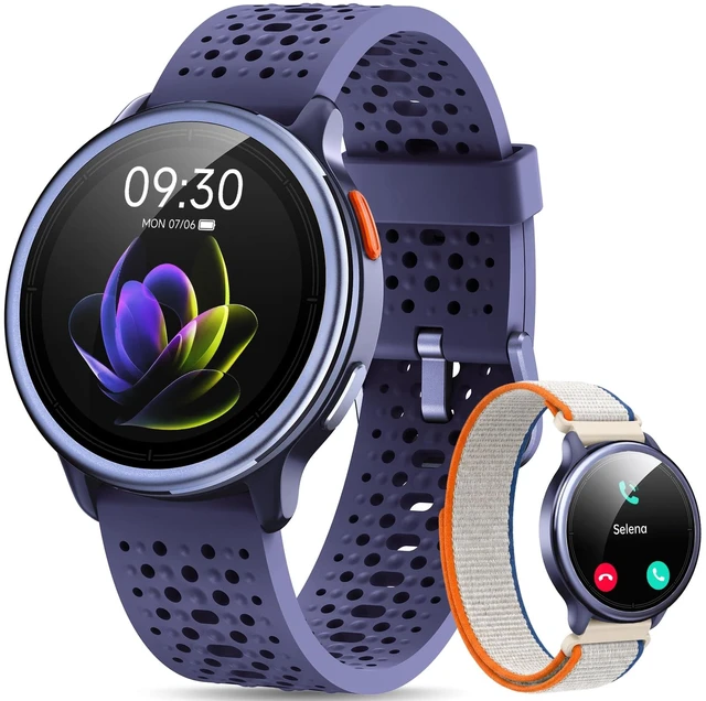 Main image of Smart Watches for Men & Women, Compatible with iPhone & Android 1.27" Fitness Tracker with Bluetooth Calling, HD Touchscreen, Heart Rate & Sleep Tracking, 2 Bands, Perfect Smart Gift