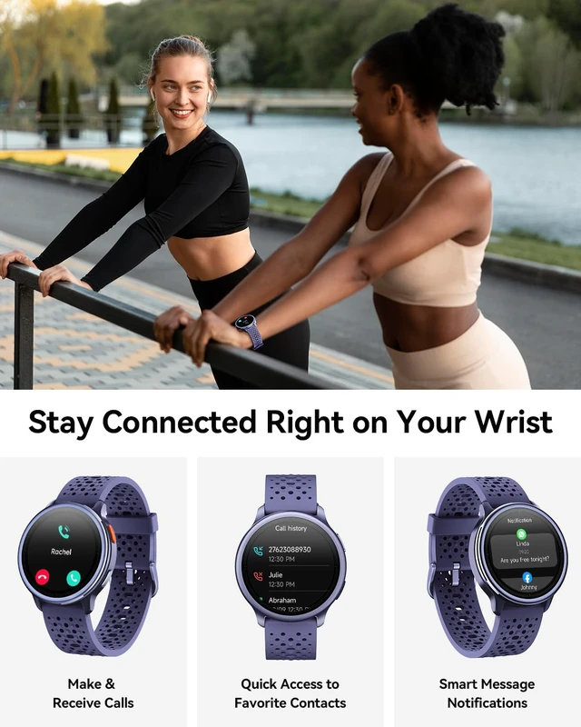 Alt view image 2 of 7 - Smart Watches for Men & Women, Compatible with iPhone & Android 1.27" Fitness Tracker with Bluetooth Calling, HD Touchscreen, Heart Rate & Sleep Tracking, 2 Bands, Perfect Smart Gift