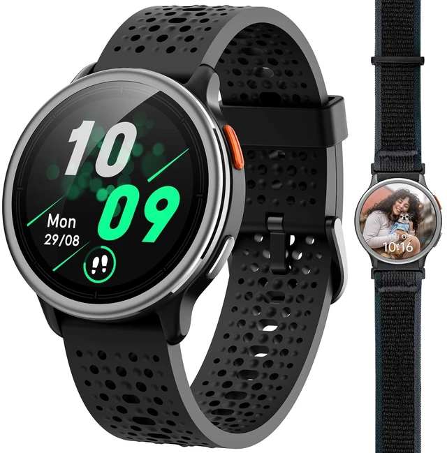 Main image of Smart Watch for Women & Men, Compatible with iPhone & Android 1.27" Fitness Tracker with Bluetooth Calling, HD Touchscreen, Heart Rate & Sleep Tracking, 2 Bands, Perfect Smart Gift