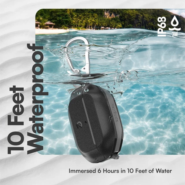 Alt view image 5 of 7 - for Waterproof AirPods Pro 2 Case with Lock - Ultra Rugged, Black IP68 Water Proof, Dust Proof, Shockproof Protector, Heavy Duty Protection, Drop Proof Cover, Carabiner for iPods Pro 2nd Gen