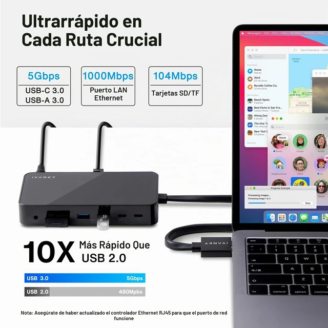 Alt view image 5 of 7 - 12-in-2 FusionDock 1 for M5 MacBook Pro Docking Station Dual 4K@120Hz Monitor for M5/M4/M3/M2/M1 Pro/Max MacBook Neo,150W AC, SD/TF, USB, RJ45, 5Gbps (Incompatible with Windows)