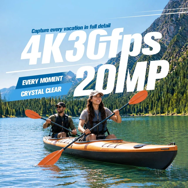 Alt view image 2 of 7 - Brave 7 LE 4K30FPS 20MP WiFi Action Camera with Touch Screen EIS 2.0 Zoom Remote Control 131Feet Waterproof Underwater Camera Dual Color Screens Support External Microphone Vlog Camera
