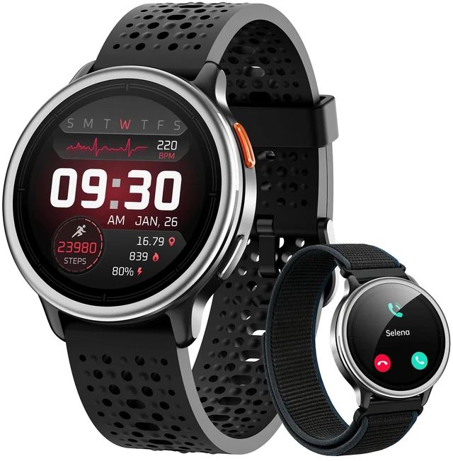 Main image of Smart Watch for Men/Women, Answer/Make Call, 1.27" Ultra-HD Screen Smartwatch for iPhone & Android, 3ATM Waterproof Fitness Tracker with Heart Rate/Sleep/SpO2 Monitor, 120+ Sport Modes, 2 Bands