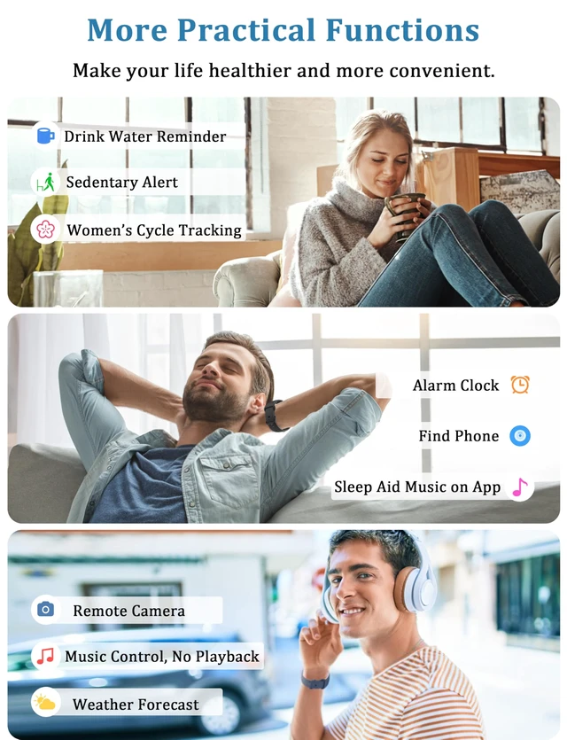 Alt view image 7 of 7 - Smart Watch, Alexa Built-in, Answer/Make Calls 44mm Smartwatch Women Men, 1.83" Sports Watch IP68 Waterproof, Heart Rate SpO2 Sleep Stress Monitor, Step Counter Watch for Android & iOS Phone