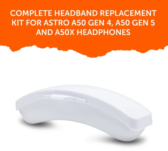 Alt view image 6 of 7 - Mod Kit A50 - Earpads & Headband for Astro A50 Gen 4/5 / A50x Made by Wicked Cushions Cooling Gel Earpads and Matching Headband that offer Enhanced Comfort & Durability White