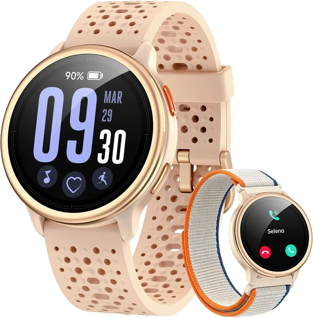 Main image of Smart Watch for Women/Men, Answer/Make Call, 1.27" Ultra-HD Screen Smartwatch for iPhone & Android, 3ATM Waterproof Fitness Tracker with Heart Rate/Sleep/SpO2 Monitor, 120+ Sport Modes, 2 Bands