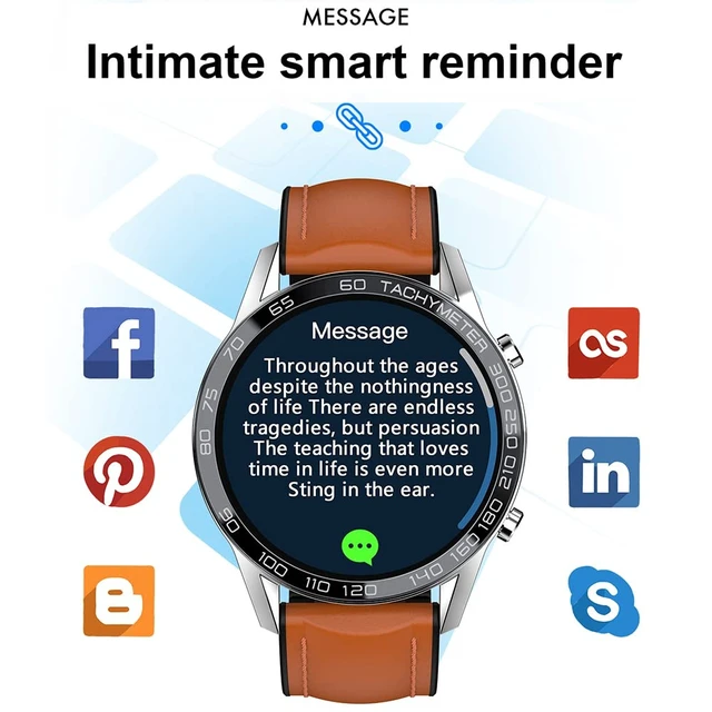 Alt view image 2 of 7 - Men Smart Watch for Android iOS, Bluetooth Calls Voice Chat with Heart Rate/Sleep Monitor Fitness Tracker, 1.3" Full Touch Screen IP67 Waterproof Stainless Steel Activity Tracker for Men