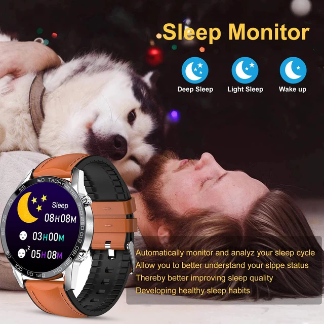 Alt view image 3 of 7 - Men Smart Watch for Android iOS, Bluetooth Calls Voice Chat with Heart Rate/Sleep Monitor Fitness Tracker, 1.3" Full Touch Screen IP67 Waterproof Stainless Steel Activity Tracker for Men