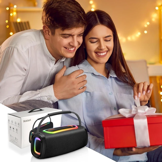 Alt view image 7 of 7 - 2026 Outdoor Bluetooth BT5.4 Speaker: 75W Loud Sound, IPX7 Waterproof with 40H Playtime, Bass, TWS, 6000mAh Portable Wireless Speakers with RBG Light Show for House, Party, Projector, Beach