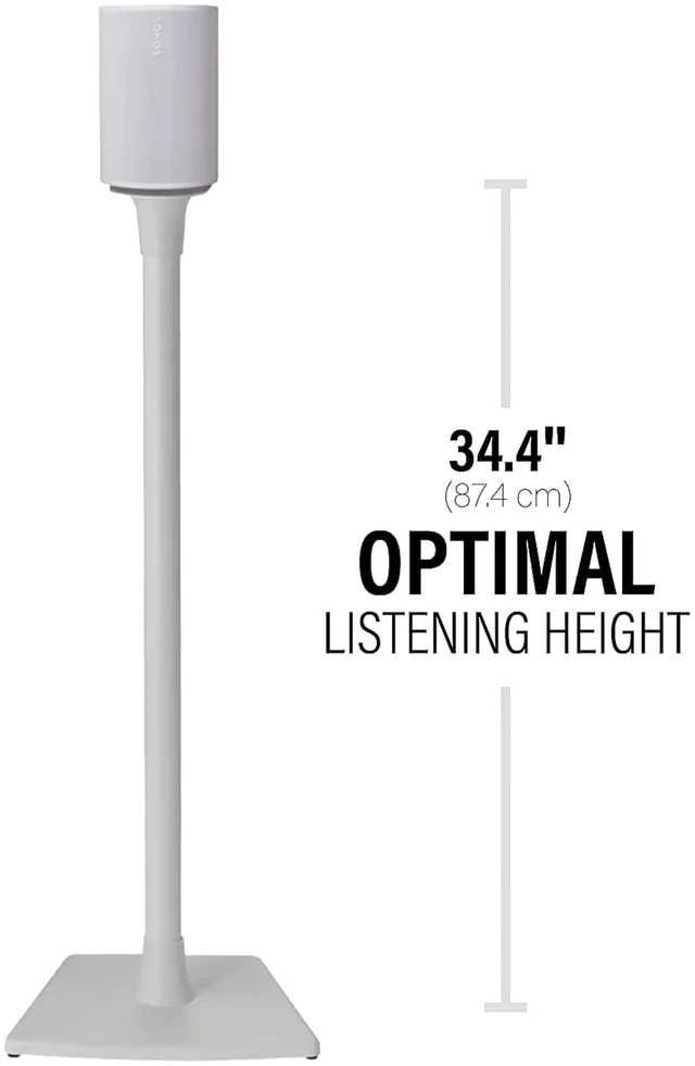 Alt view image 2 of 7 - Wireless Speaker Stand for Sonos Era 100 - Pair White, Perfect Stand Setup for Easy and Secure Mounting of New Sonos Era 100 Speakers - OSSE12-W2