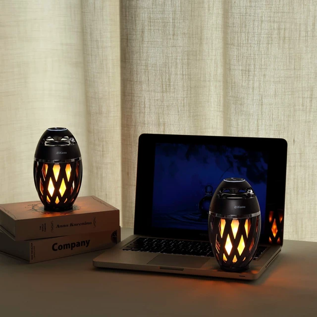 Alt view image 2 of 7 - Led Flame Speaker, Torch Atmosphere Bluetooth Speakers&Outdoor Portable Stereo Speaker with HD Audio and Enhanced Bass,LED flickers Warm Yellow Lights BT4.2 for iPhone/iPad/Android