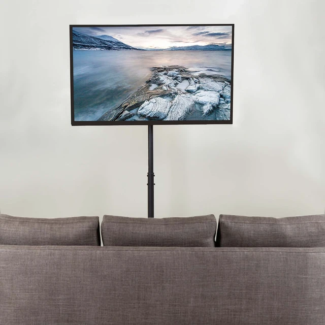 Alt view image 6 of 7 - TV Floor Stand for 13 to 50 inch Flat Panel LED LCD Plasma Screens, Portable Display Height Adjustable Mount STAND-TV07