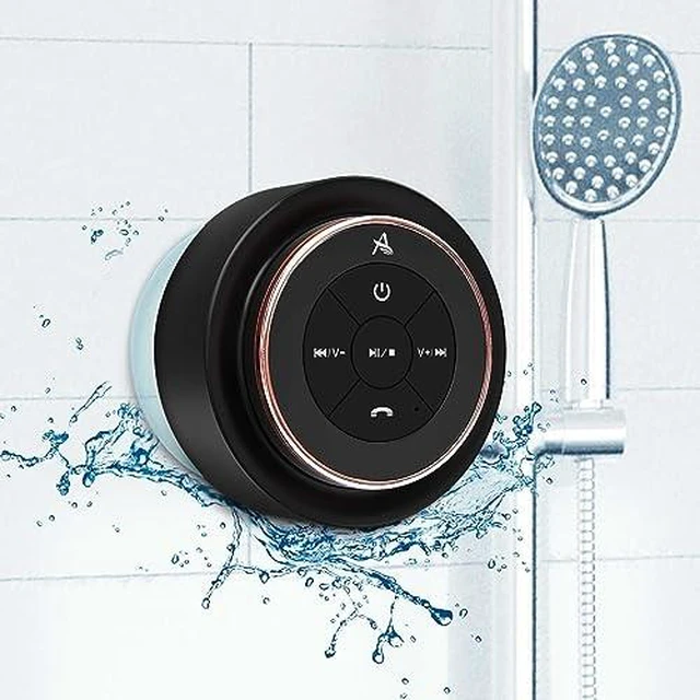 Main image of Pro Shower Speaker (Upgraded) Certified IPX7 Waterproof Bluetooth Premium, 8W Crystal Sound&Rich Bass, 15H Playtime, with Suction Cup, Silicone Lanyard, Ideal Gifts - SoundAngel Mate (2 Gen)