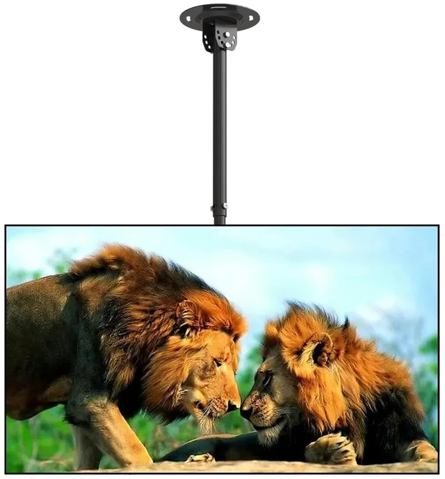 Main image of Ceiling TV Wall Mount Fits 37-75 inch LCD LED Plasma Monitor Flat Panel Screen Display with VESA 600x400 (Max) Loaded up to 132lbs Height Adjustable MC5602