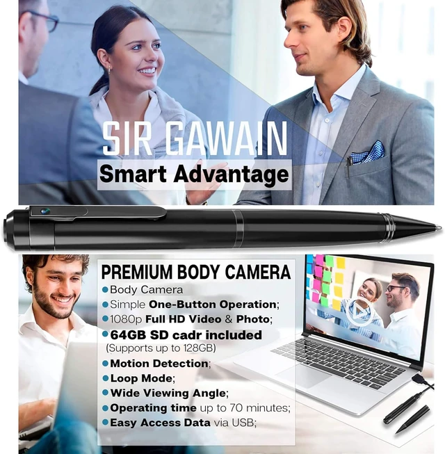 Alt view image 2 of 6 - Body-Mounted Video-Only Camera, Full HD 1080p Video & Photos, No Audio Recording Capability, LED Indicator, One-Button Operation, Local microSD Storage, 2026 Model
