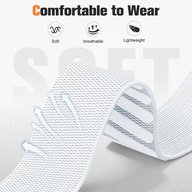 Alt view image 3 of 7 - Sport Band Compatible with Whoop 5.0 Bands One, Peak and Life/MG, Breathable Adjustable Elastic Replacement Soft Nylon Strap Accessories for Whoop Band 5.0 Fitness Tracker, White