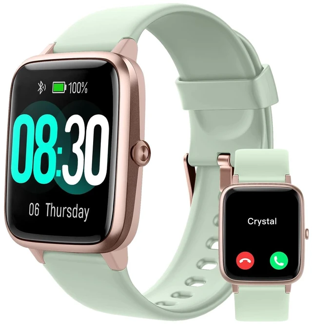 Main image of Smart Watch for Men Women, Bluetooth Call, for iPhone Android Aqua GD 1.8" Fitness Tracker, Heart Rate/Sleep Monitor, Steps Calories Counter, 100+ Sport Types, 200+ Watch Faces, IP68 waterproof