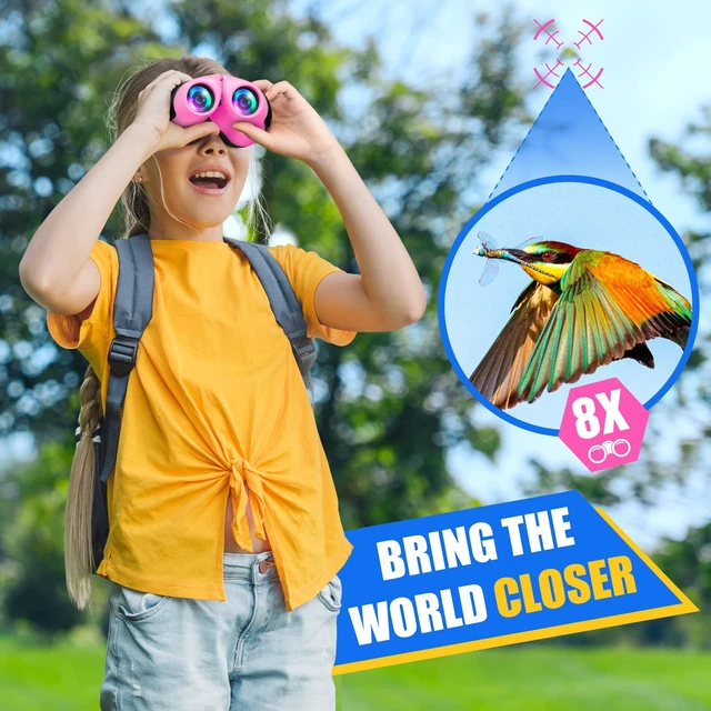 Alt view image 3 of 7 - Toys for 3+ Year Old Boys Girls, Compact Waterproof Binocular for Kids Hunting-Hiking Gifts for Kids Christmas Stocking Stuffers for 3-7 8-10 Year Old Grandkids Toys for Boy Girl
