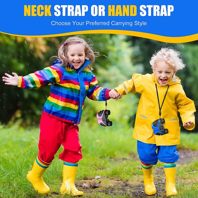 Alt view image 6 of 7 - Toys for 3+ Year Old Boys Girls, Compact Waterproof Binocular for Kids Hunting-Hiking Gifts for Kids Christmas Stocking Stuffers for 3-7 8-10 Year Old Grandkids Toys for Boy Girl