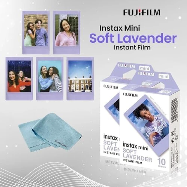 Alt view image 2 of 3 - Soft Lavender Instant Film (10 Sheets) + BluebirdSales Microfiber Cleaning Cloth Creative Photography Bundle (Soft Lavender 2 Pack)