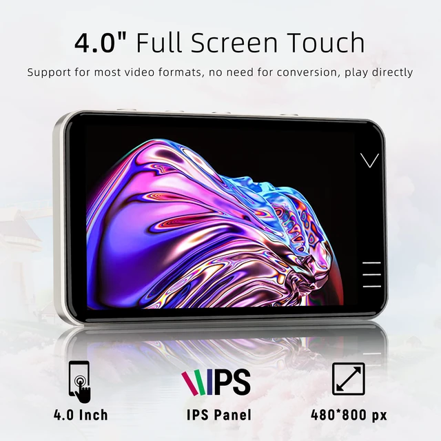 Alt view image 3 of 7 - G7 MP3 MP4 Player, White Portable Media Player with 144GB Memory, Android Interface, Bluetooth WiFi, 4 Inch Touch Screen, Speaker and Camera