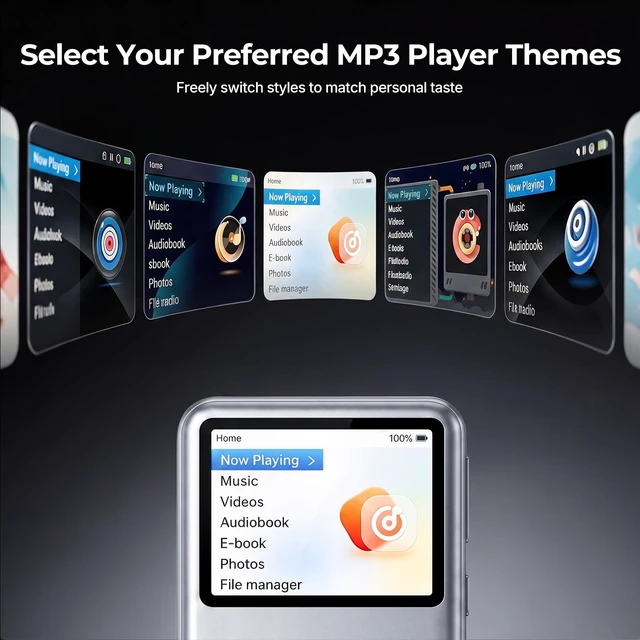 Alt view image 4 of 7 - 64GB Mp3 Player with Bluetooth, Lossless DSD DAC FLAC Support, Y2 Classic Dedicated Music Player with Playlists and FM Radio, Nostalgia Design, Supports up to 2TB Silver