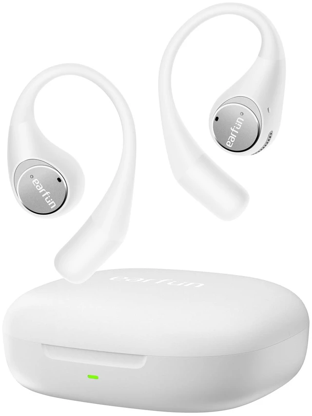 Main image of OpenJump Open Ear Headphones, Wireless Earbuds, Hi-Res Sound, LDAC Ergonomic Earhook, 4 Mics ENC Call, 42H Playtime, Multipoint Connection, IPX7 Waterproof, Snug Fit for Workout, Running White
