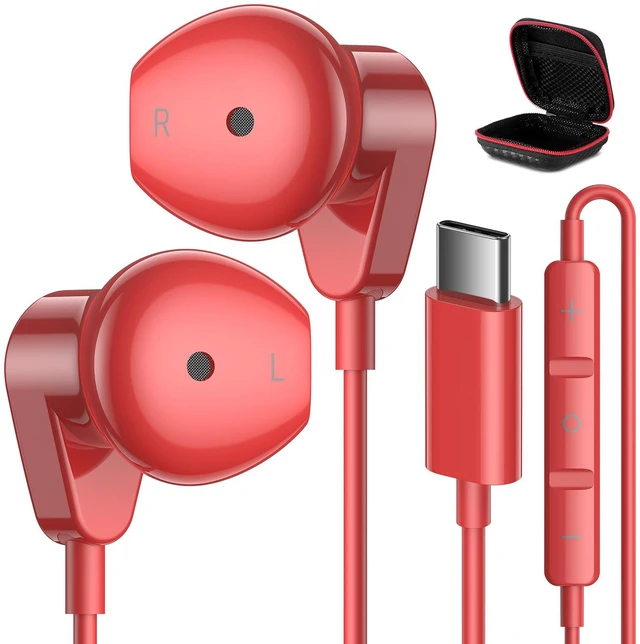 Main image of USB C Headphones for iPhone 18 Pro Max 17 16 15/iPad Air Earbuds HiFi Stereo USB-C Wired Earbuds, Microphone Volume Control, Type C Earphone for Samsung S26 S25 S24 S23 Ultra Pixel 11 10 9 8