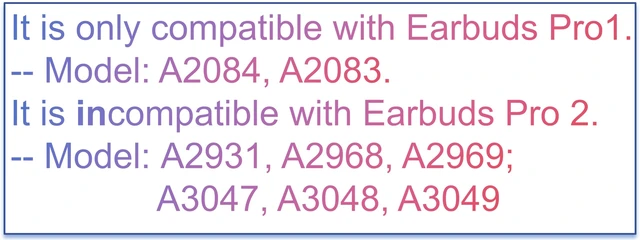 Alt view image 5 of 7 - A2084 Left Earbud Replacement, Single Left Ear Side Only for Original Pod Pro 1st Gen, Compatible with OEM Pods Pro Charging Case A2190, Genuine A2083 Air Pros 1 L