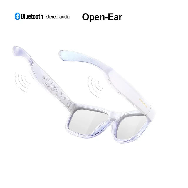 Alt view image 3 of 7 - Open Ear Smart Glasses, UV400 Z87.1 Lightweight Bluetooth Sunglasses Up to 10H Playtime, Hands-Free Calling, Music Playback, Voice Control, Photochromic Lens, Unisex for Daily Wear & Outdoor Use