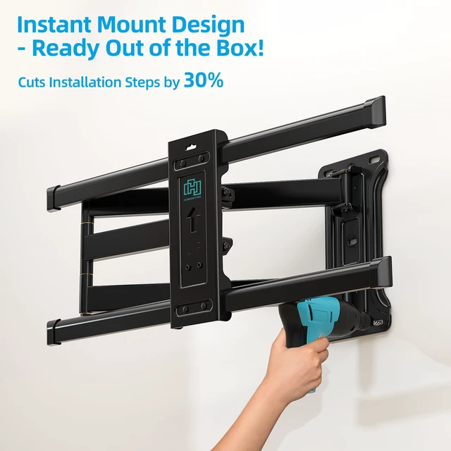 Alt view image 5 of 7 - Corner TV Wall Mount Long Arm TV Mount Bracket for 3280 TVs Full Motion TV Wall Mount With 30 Extension& Swivel & Tilt, Pre-Assembled, Holds Up To 100 Lbs, Max Vesa 600x400mm