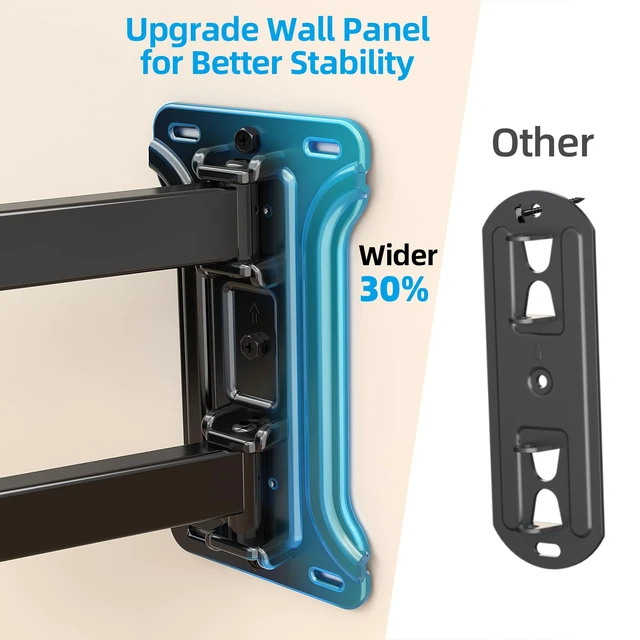 Alt view image 6 of 7 - Corner TV Wall Mount Long Arm TV Mount Bracket for 3280 TVs Full Motion TV Wall Mount With 30 Extension& Swivel & Tilt, Pre-Assembled, Holds Up To 100 Lbs, Max Vesa 600x400mm